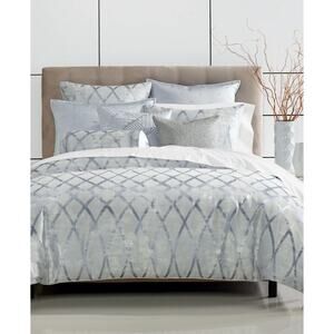 Hotel Collection Dimensional Blue Jacquard Full/Queen Duvet Cover Set